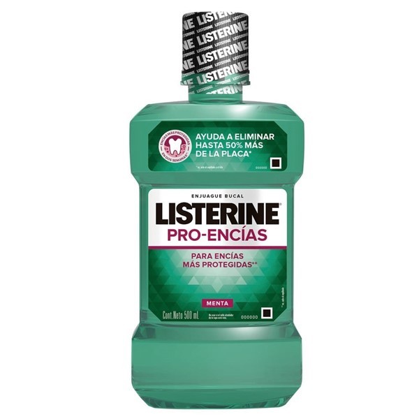 Listerine Enjuague Bucal Con Flúor Protección Dientes Y Encías x 500 ml #1