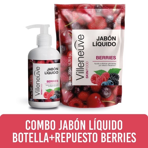 Combo Jabón Líquido Berry + Repuesto Villeneuve