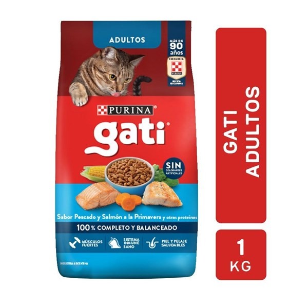 Comida Para Gato Pescado Y Salmon Gati 1 Kg #1