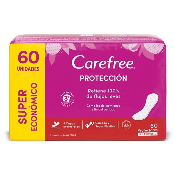 Protectores Diarios Carefree Protección Original x 60 un alt