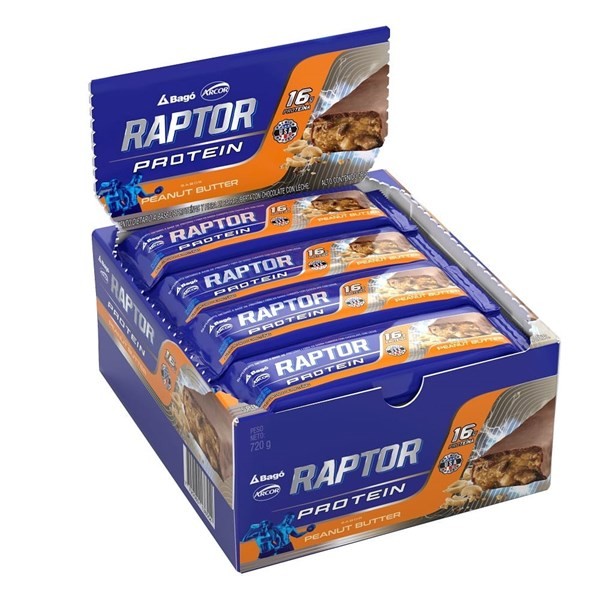 Raptor Barra Protein Peanut Butter (16 Unidades) #1
