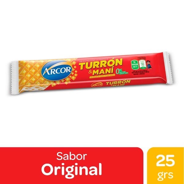 Turrón De Maní Arcor 25 Gr #1