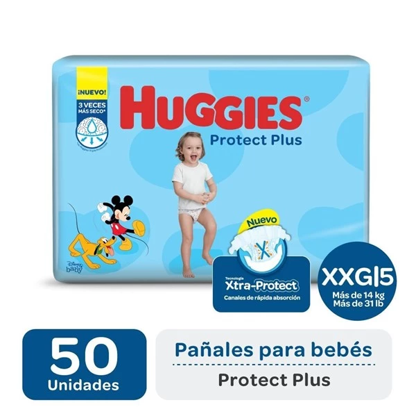 Huggies Proteccion Plus XXG X 50 Pañales
