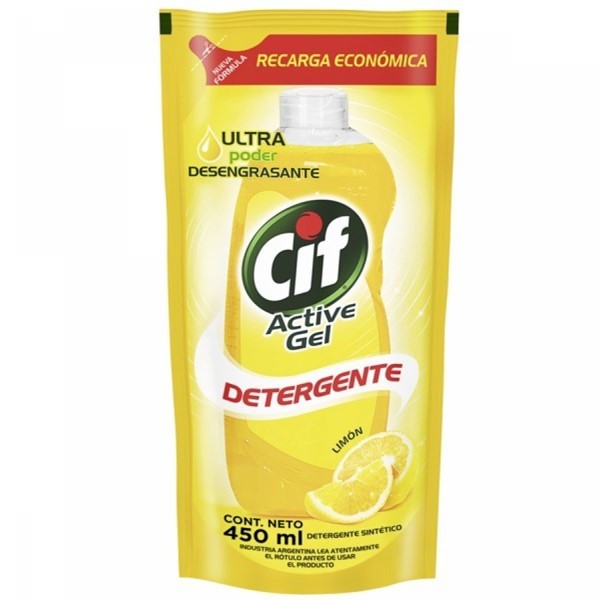 Cif Detergente Active Gel Antibacterial Doypack 450 Ml alt