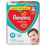 Pañal Pampers Supersec Megapack m #2