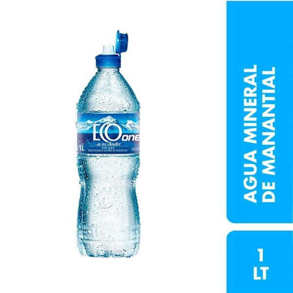 Agua Mineral De Manantial Eco De Los Andes Con Pico Deportivo 1 L