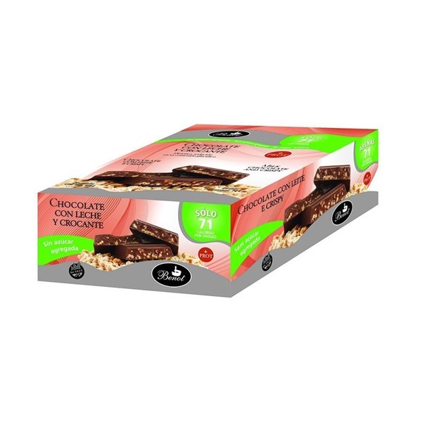 Benot Barra Chocolate Diet Con Leche Y Crocante (24 Unidades)