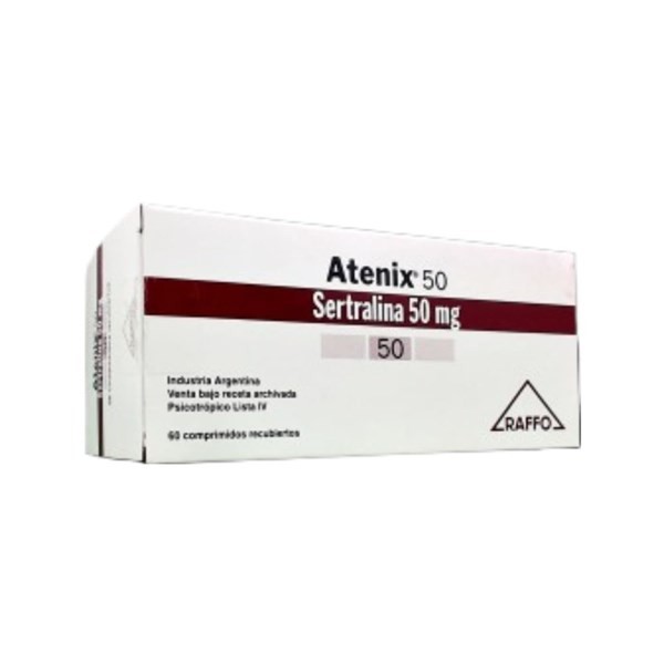 Raffo Atenix 50 Mg Sertralina x 60 Comp Ranurados #1