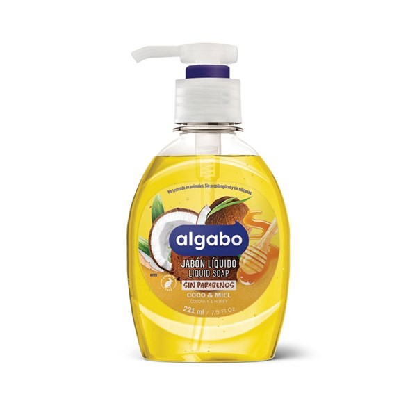 Jabón Líquido Algabo Coco Y Miel 221 cc. #1