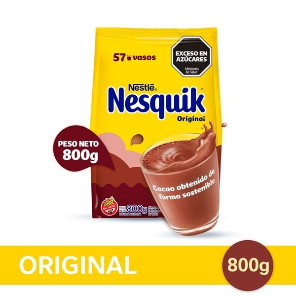 Cacao en Polvo Sin Premix Nesquik 800 gr. #1