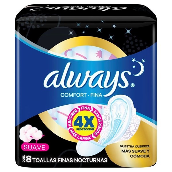 Toalla Femenina Always Confort Fina Noche x 8 un #1