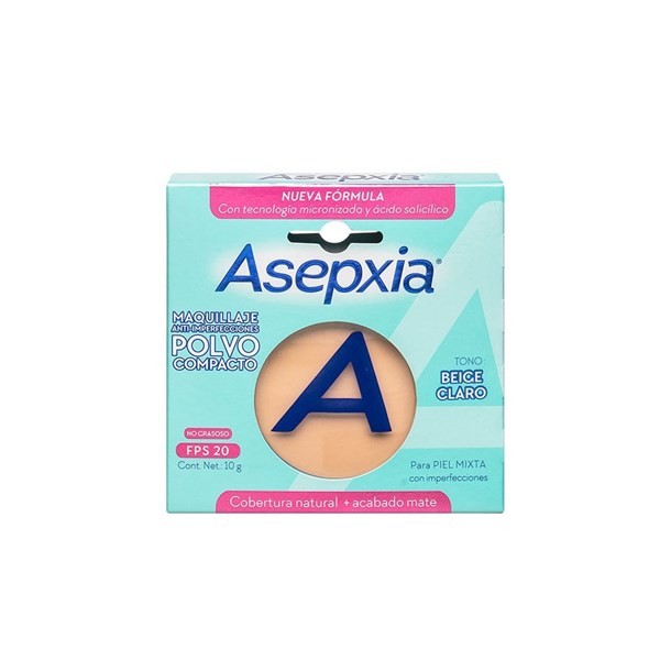 Asepxia Maquillaje en Polvo Tono Beige Claro 10 gr alt