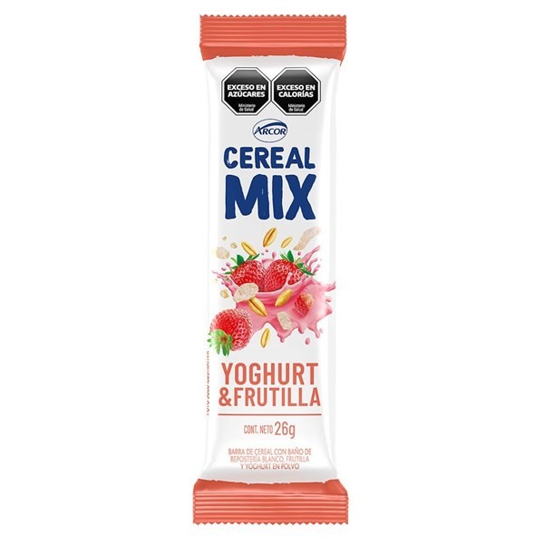 Barra Cereal Mix Sabor Frutilla Con Yogurth x 23 g