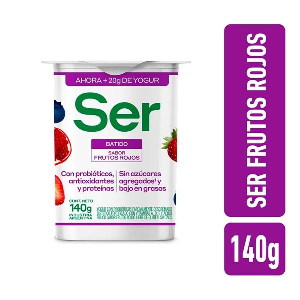 Yogur Essential Batido Frutos Rojos Ser 140 Gr #1 Yogur Essential Batido Frutos Rojos Ser 140 Gr #1
