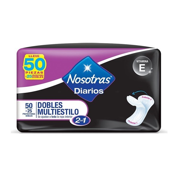Nosotras Protectores Diarios Dobles (25 Unidades) alt