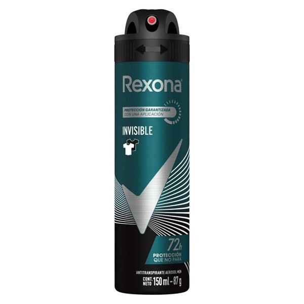 Desodorante Rexona Antitranspirante Invisible Men x 150 ml