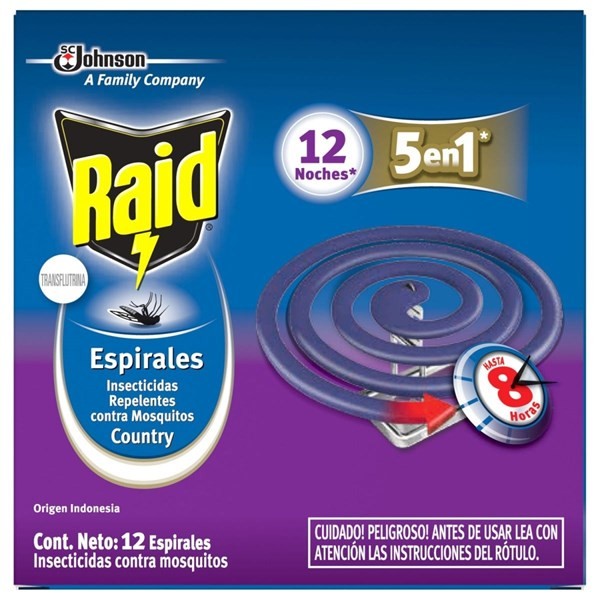 Raid Espirales Ahuyenta Mosquitos Country Fresh (12 Unidades) alt
