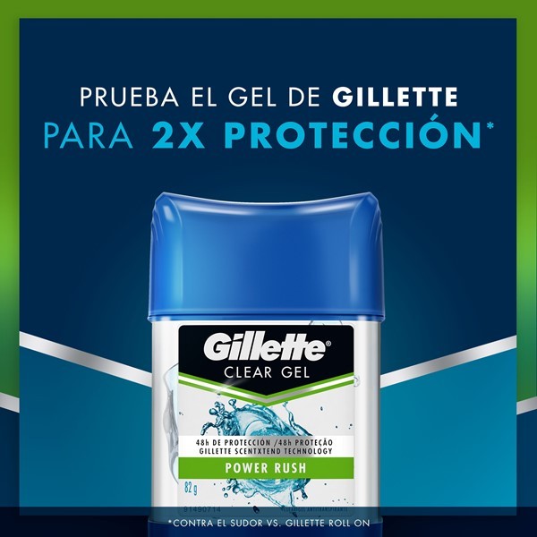 Gillette Antitranspirante Gel Clear Power Rush 82 ml alt