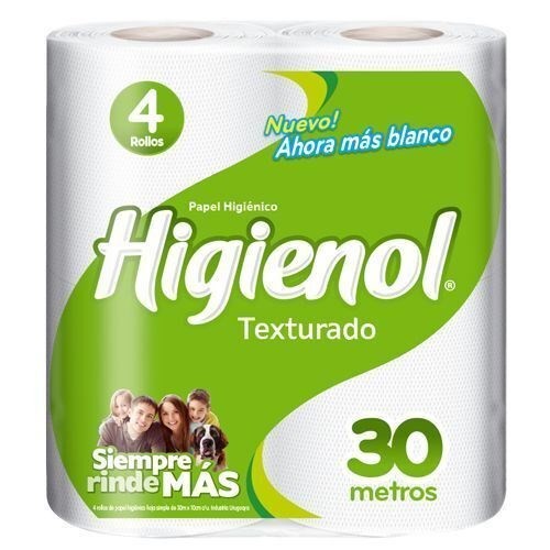 Higienol Papel Higienico Texturado 4 uni