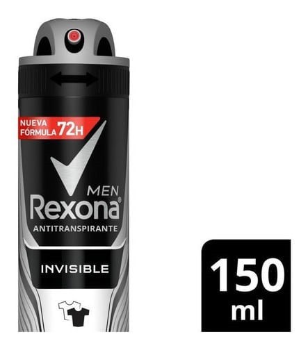 Antitranspirante Masculino en Aerosol Rexona Invisible x 150 ml alt