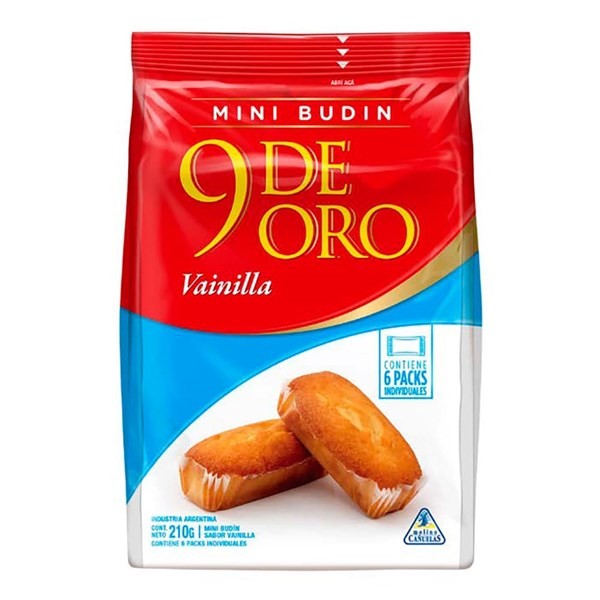 Mini Budín Vainilla 9 De Oro 210 Gr #1