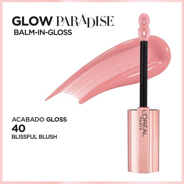Brillo Labial Loreal París Glow Paradise Porcelain Petal alt