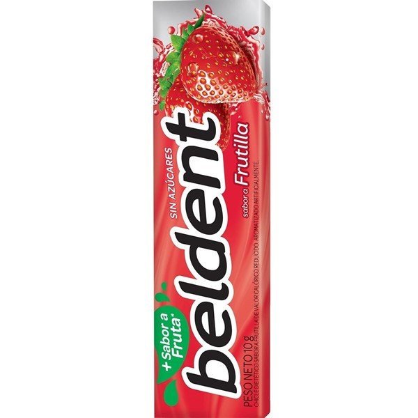 Chicles Beldent Sabor Frutilla x 10 g