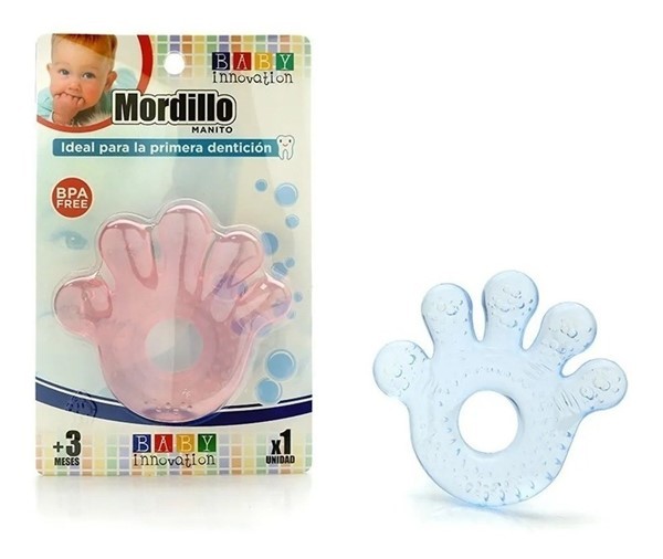 Mordillo Manito Para Bebé + 3 Meses Baby Innovation | Color Celeste/rosa #1