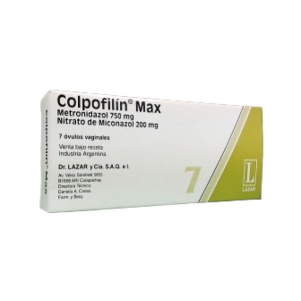 Lazar Colpofilin Max Metronidazol + Miconazol x 7 Óvulos