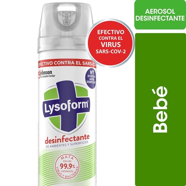 Desinfectante De Ambientes Y Elimina Olores Lysoform Bebé En Aerosol 285 Ml. #1