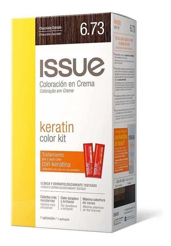 Issue Kit Tintura en Crema Keratin Color 6.73 Chocolate Dorado alt