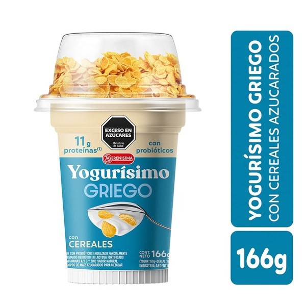 Yogur Griego Cereal Azucarado x 166 grs Yogurisimo #1