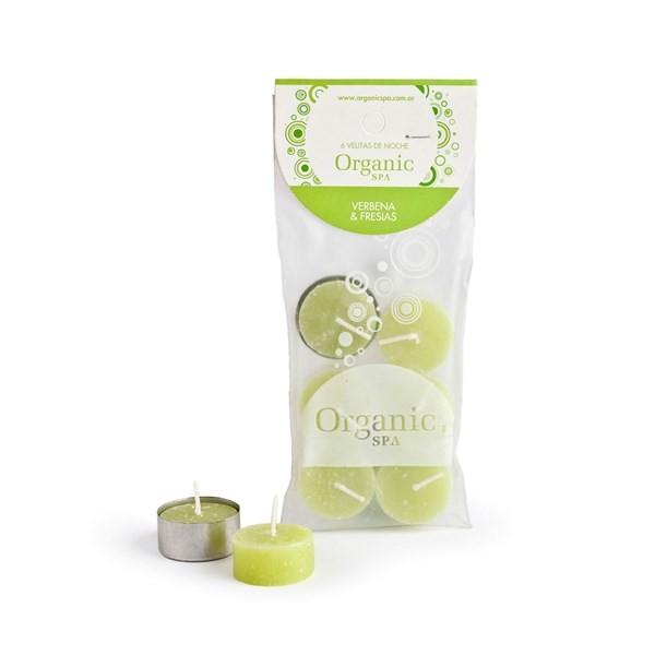 Velita de Noche Organic Spa Verbena Y Fresias x 6 un #1
