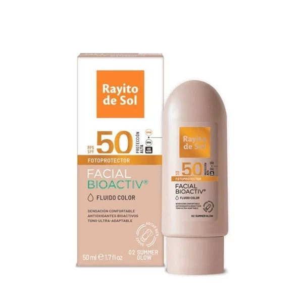 Rayito de Sol Protector Facial Fluido Color Summer Glow Tono 2 50 ml