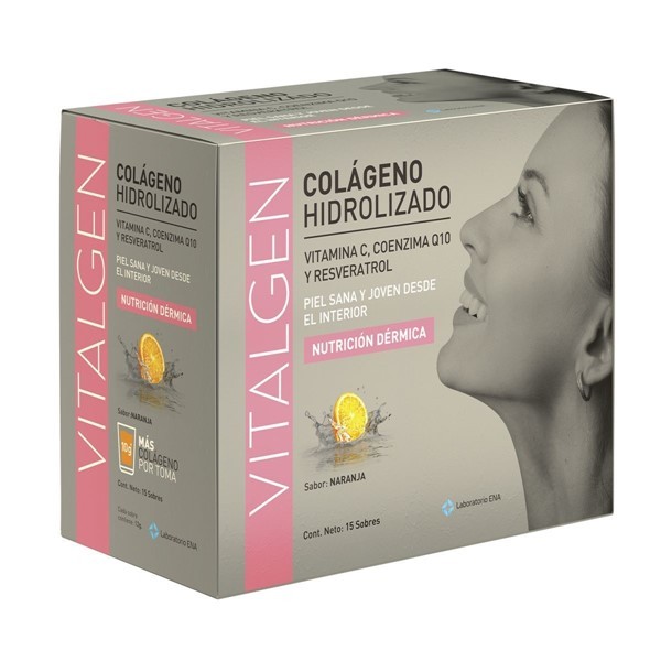 Vitalgen Colageno Hidrolizado Sabor Naranja 12 gr (15 Sobres) alt
