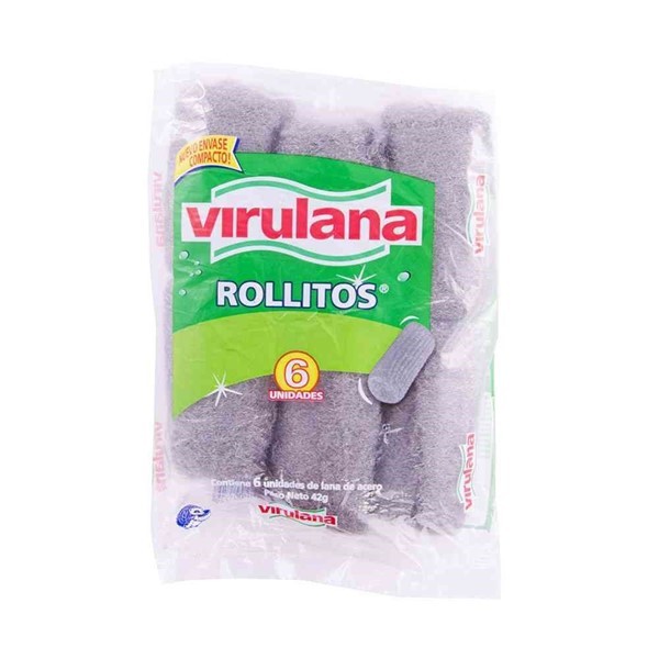 Rollitos De Acero Virulana 6 U