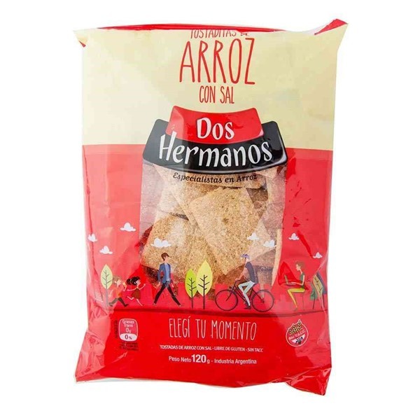 Galletas De Arroz Dos Hermanos Con Sal 120 Gr #1