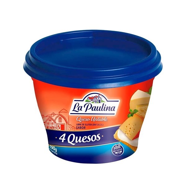 Queso Untable La Paulina Fundido 4 Quesos 190 Gr #1