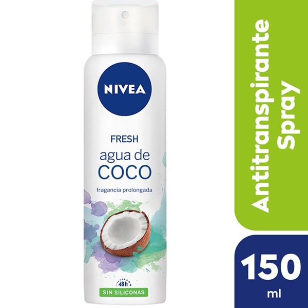 Desodorante Antitranspirante Femenino Nivea Fresh Agua de Coco Sin Siliconas 150 ml. #1