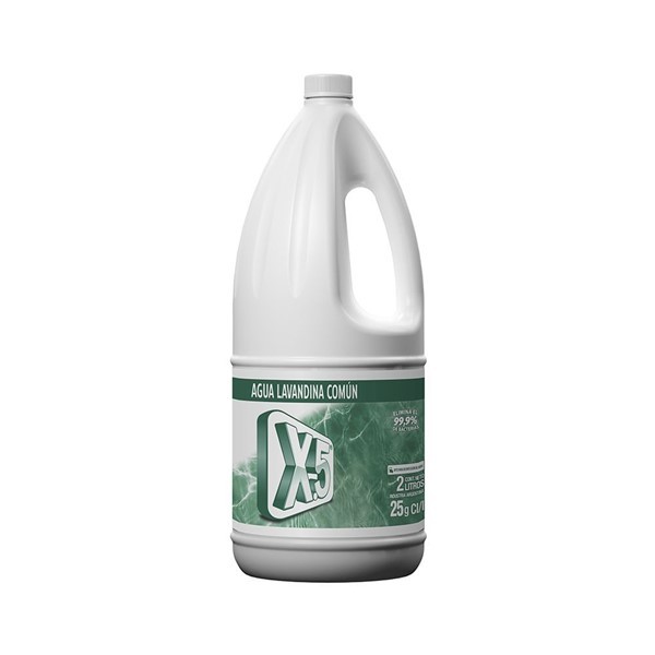 Agua Lavandina Común X-5 2 Litros