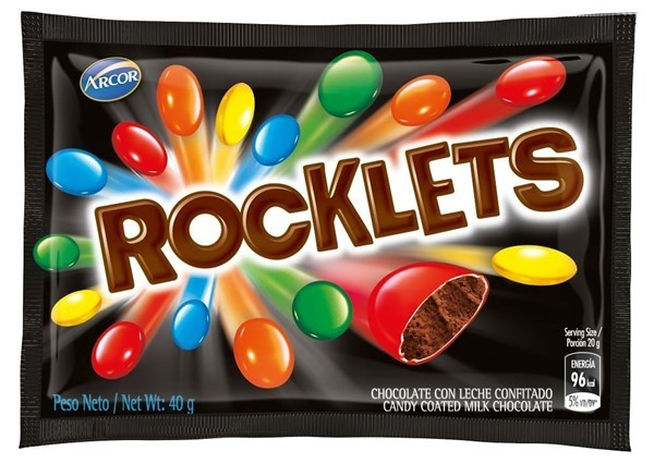 Chocolate Confitado Rocklets x 40 g