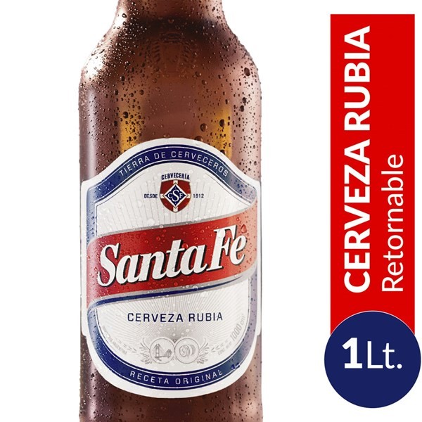 Cerveza Rubia Santa Fe Retornable 1 L. #1