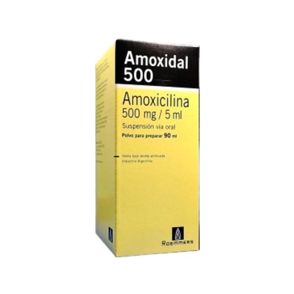 Roemmers Amoxidal Ped. Amoxicilina 500Mg / 5 ml Suspensión x 90 ml #1
