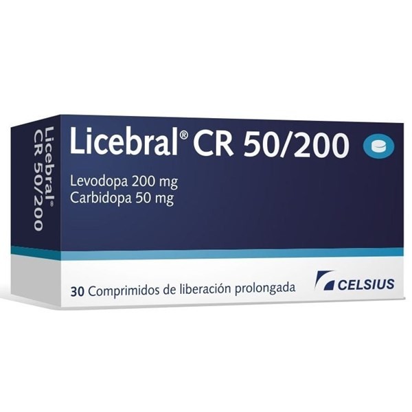 Licebral Cr 50 Mg / 200 Mg | 30 Comprimidos | Levodopa + carbidopa #1