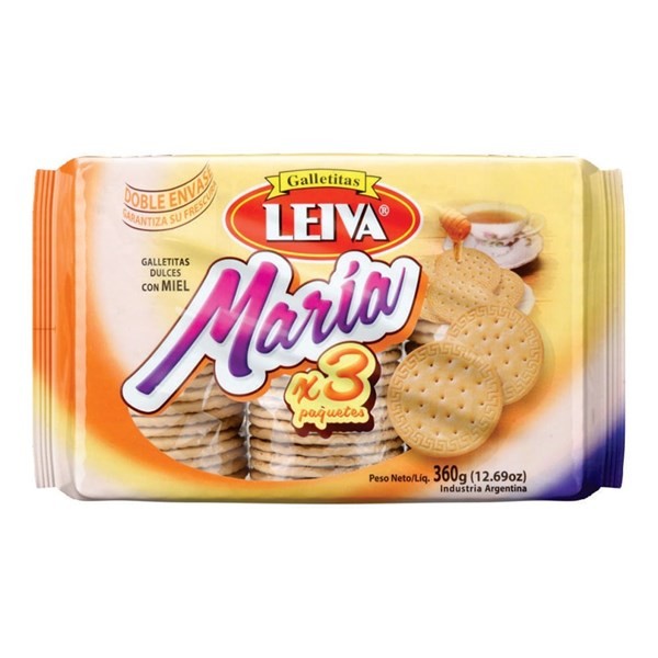 Galletitas Miel Leiva Tripack 360 Gr #1
