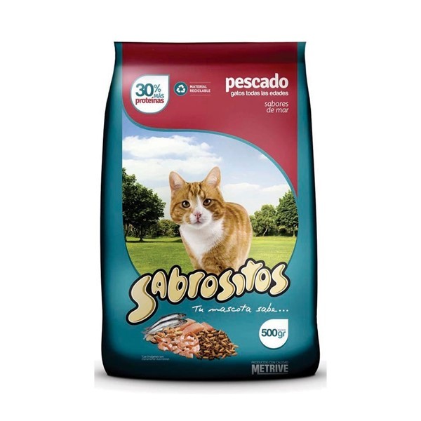 Alimento Sabrositos Para Gatos Pescado X500gr #1