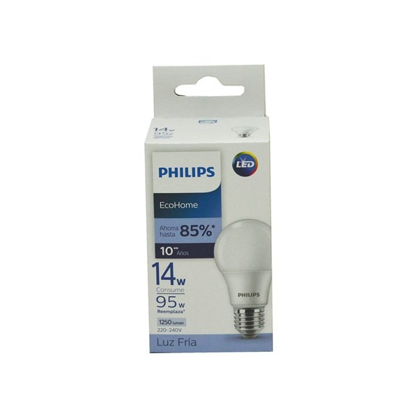 Lamparita Led Philips 14W Fria E27 6500K Ecohome