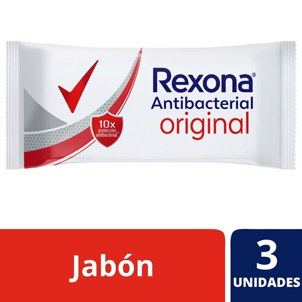 Rexona Jabón en Barra Antibacterial Original 90 gr (3 Unidades) #1