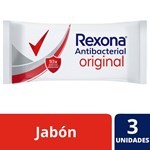 Rexona Jabón en Barra Antibacterial Original 90 gr (3 Unidades) #1