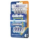 Máquinas de Afeitar Gillette Prestobarba3 Desechables x 4 un #9